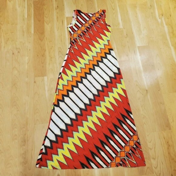 Western Maxi Dress Tribal Aztec Jersey Stretchy Cowgirl Rodeo - Picture 12 of 16